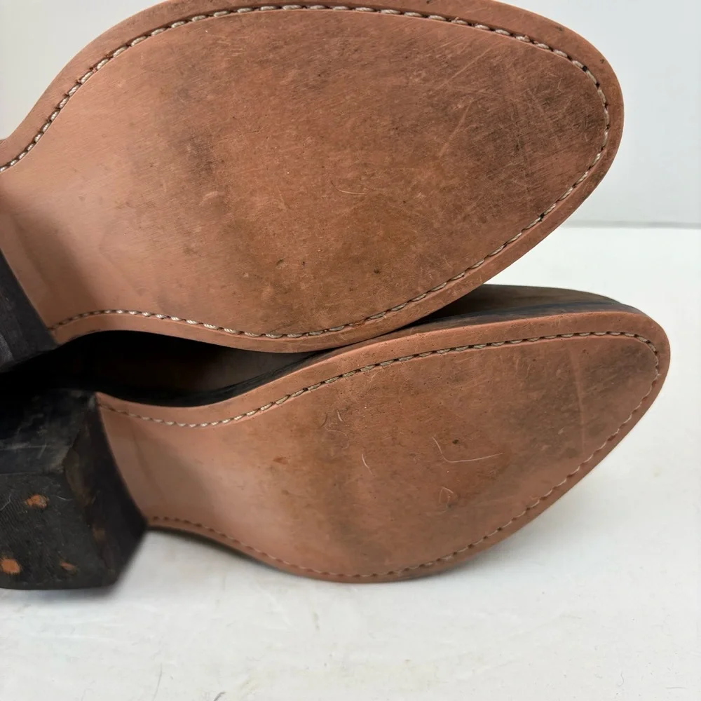 CODY JAMES BOYS' BROWN TAUPE WESTERN BOOTS Nubuck Leather B8151 4D